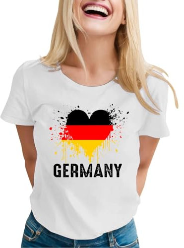 EM Shirt Damen Deutschland Trikot Damen T-Shirt Deutschland Fanartikel Fussball Flagge Shirts 𝐃𝐞𝐮𝐭𝐬𝐜𝐡 Trikot EM 2024 Deutscher 𝐍𝐚𝐭𝐢𝐨𝐧𝐚𝐥𝐦𝐚𝐧𝐧𝐬𝐜𝐡𝐚𝐟𝐭 Tshirt𝐥𝐚𝐧𝐝 Shirt