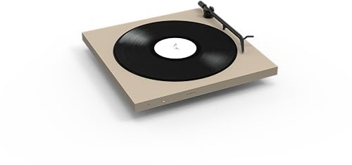 Tone Factory Turntable, Minimalistischer Design Plattenspieler mit Bluetooth und eingebauter Phonovorstufe, Made in Europe (Grau)