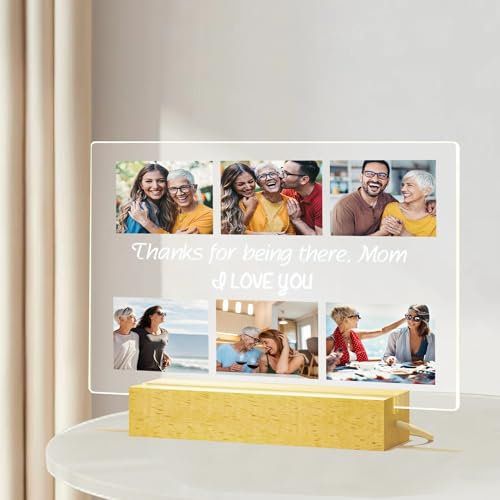 SENSING Muttertagsgeschenke für Mama, Muttertagsgeschenk Personalisiert Acrylglas mit Foto für Mutter, Personalisierte Geschenke zum Muttertag, Beste Mama der Welt Geburtstagsgeschenk