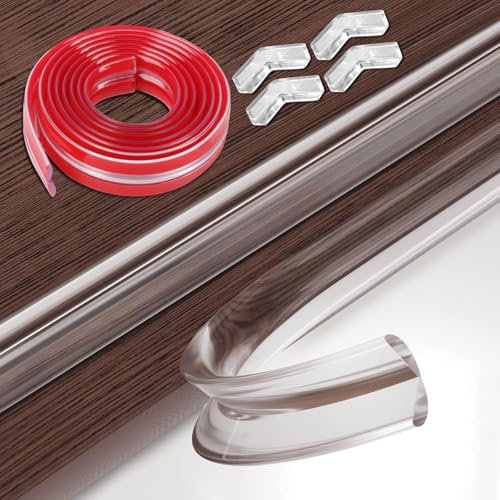 Kantenschutz Baby Transparent, 4M Langer (1cm breiter) Eckenschutz für Babys, Eckenschützer für Möbel, transparentes Baby Proofing-Stoßfängerkissen, Sicherheitspuffer für Ecken und Kanten