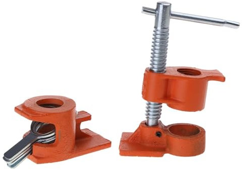 Kompaktes Holzkleber-Rohrschellen-Set 1,27 cm, 1,9 cm, robuste Gusseisen-Schnellspanner-Rohrschellen für Holzbearbeitung
