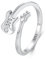 Kerraom 925 Sterling Silber Ring Damen Verstellbarer Offener Ring Silberner Bass Ringe für Bassisten Adjustable Guitar Design Punk Rock Musikring Geschenk für Frauen Mädchen Teenager
