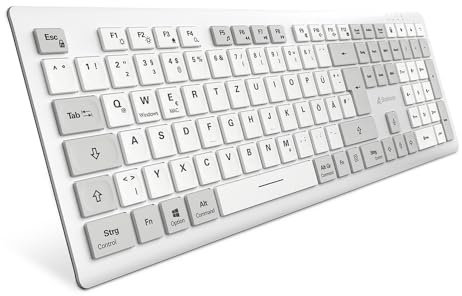 Sharkoon OfficePal K30W, Weiß, Drahtlose Tastatur