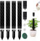 KBIBCK 4 Piezas Postes de Musgo de Plástico, Varillas de Musgo, Tutor Musgo con Ayuda para el Riego de Plantas, Introducción de Tierra para Plantas para Plantas Trepadoras, Monstera y Musgo (Negro)