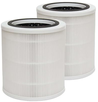 PUREBURG Replacement Filter Compatible with Provirtec AP-01 Air Purifier,2-Pack H13 HEPA Activated Carbon 3-Stage Filtration Air Clean Dust VOCs Odor