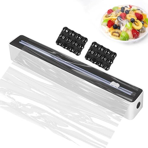 Derouleur Film Alimentaire avec Coupeur, Distributeur Papier Aluminium Dérouleur De Film, Coupe Papier Alimentaire pour Film Étirable, Papier D'aluminium pour Organiser La Cuisine