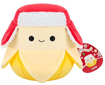Squishmallows Original 7.5-Inch Junie the Yellow Banana Holiday Plush | Collectable Cute Plush Toy, Cuddly Toys for Children, Soft Toys, Cute Teddies Suitable for Girls and Boys