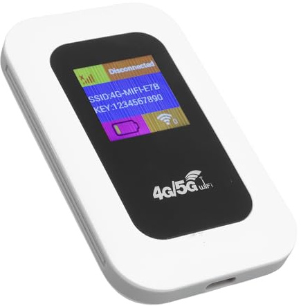 Tosuny Hotspot WiFi 4G/5G Portatile, Router Cellulare LTE 4G con Slot per Schede SIM, 300Mbps, 10 Dispositivi Collegati, Dispositivo Hotspot Mobile Portatile per Viaggi