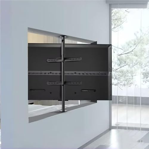 Lcd Tv 360 Degree Rotating Frame Floor Stand - Height Adjustable Tv Stand And Wall Mount, Suspended Tv Cabinet, Rotating Divider Shelf Tv Bracket, Fits 32-75 In，110-135cm