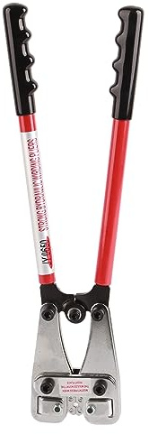 Pince à sertir JY 0650 pour cosses de câble, pince à sertir électrique pour bornes de batterie, pour 6 cosses ouvertes de 50 mm², poignée en L avec