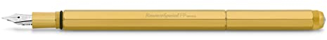 Kaweco SPECIAL Füllhalter Messing I Premium Füllfederhalter für Tintenpatronen mit hochwertiger Stahlfeder I Exklusiver Füller mit Geschenk Metallbox 17 cm I Federbreite: EF (Extra Fein)