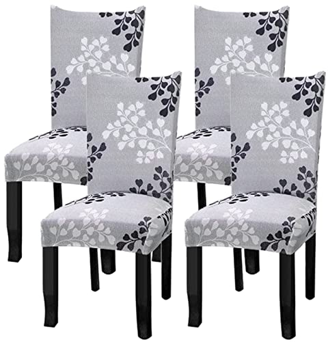 Fuloon Stuhlhussen 4er 6er Set, Stuhlüberzug Universal Stretch Abnehmbare Stuhlbezug Protector Cover, für Haus Esszimmer Moderne Hochzeit Bouquet, Hotel, Restaurant Dekor