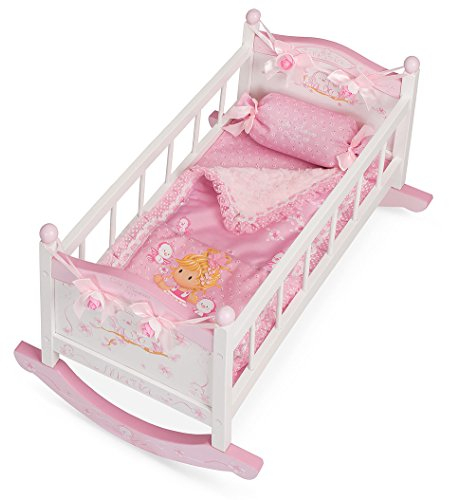 itsisa Puppenwiege Maria Wiege für Puppen, Puppenmöbel