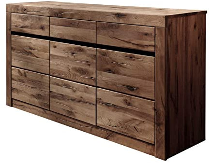MASSIVMOEBEL24.DE Sideboard Zerreiche 155x45x85 Tabacco Brown geölt MONTREUX #310