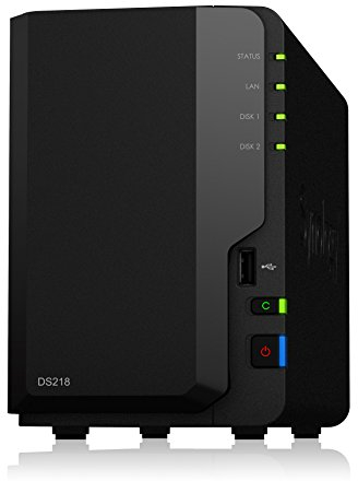 Synology DiskStation DS218 Collegamento ethernet LAN Scrivania Nero NAS