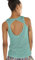 icyzone Damen Yoga Sport Top Rückenfrei Fitness Shirt Ärmellos Leichte Training Tank Tops (S, Agate Green)