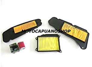 KIT 3 FILTRI FILTRO ARIA OLIO LATERALI MOTORE compatibile con YAMAHA MAJESTY 400