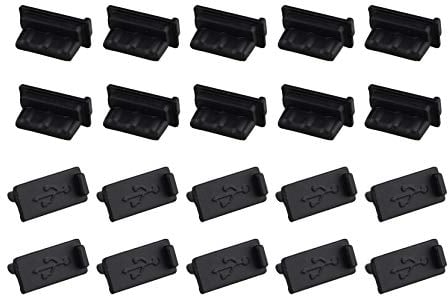 Futheda 20Pcs Universal Silicone USB 2.0/3.0 Port Plug Cover Cap Female Jack Interface Anti Dust Protector Compatible with Tablet PC Notebook Laptop