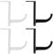 Hemobllo 4 pcs Headphone Headset Hanger Monitor Stand Holder Self-adhesive Stick-on Hook for Home and Office