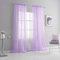KEQIAOSUOCAI Hellviolette Vorhänge 274 cm lang Schlafzimmer Party Hintergrund Flieder Lavendel Sheer Voile Rod Pocket Drapes Panels für Wohnzimmer Kinder Babyzimmer 2 Stück 52 x 108