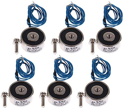 POFET Electroimán de succión KK-25/11, 5 kg, 50 N, CC 12 V, 6 unidades