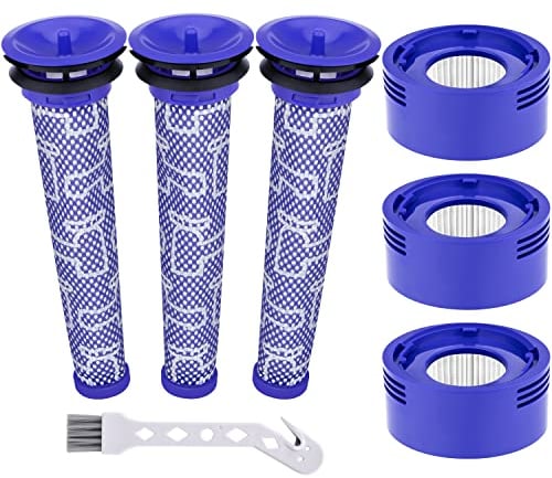 3 Stück V8 Filter HEPA Nachmotorfilter & Vorfilter für Dyson V8 V7 Animal Absolute Akku Staubsauger Motorhead Ersatzteile Filter Zubehör set #965661-01&967478-01