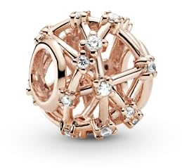 PANDORA Offen gearbeitetes Sternbild Charm mit Cubic Zirkonia in 14 Karat rosévergoldeter Metalllegierung Timeless Collection