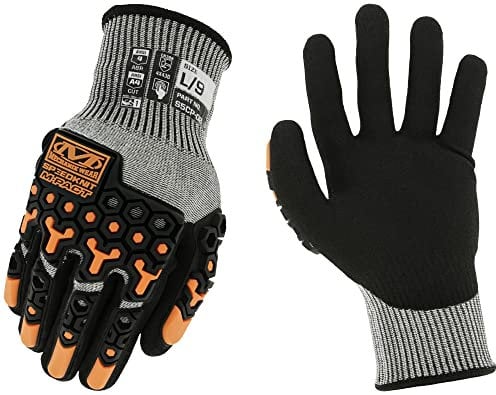 Mechanix Wear SpeedKnit M-Pact Arbeitshandschuhe, schlag- und abriebfest, Schnittschutz, starke Griffigkeit, berührungsfähig, Grau, Größe XL, 1 Paar
