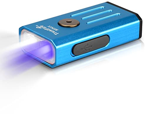 TrustFire Taschenlampe, Led Taschenlampe Extrem Hell Mini Taschenlampe Mini X Taschenlampe Kinder Klein UV Taschenlampe Schlüsselanhänger Taschenlampe Aufladbar Blau
