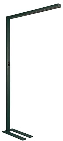 Maul LED Standleuchte MAULsirius | Schreibtischlampe dimmbar | Hochwertige Arbeitsplatzleuchte fürs Büro | Lampe mit GS-Zeichen | Leistungsstarke Stehleuchte mit 3000-5700 Kelvin | Schwarz