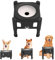 Felenny Elevated Dog Bowls Raised Raised Dog Bowl with 3 Adjustable Heights No-Spill Slow Water Feeder for Large Medium Dog and Small Dog or Cat