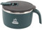 Ramen Bowl, 900ml Double Wall Stainless Steel Rapid Noodle Cooker with Drains, Lid and Handle, Mobile Phone Holder, Ramen Soup Bowl for Noddles, Office College Dorm Room Cooking (Green)