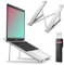 BHHB Support Organiser Portable, Support PC Portable Réglables en Hauteur sur 6 Levels, Laptop Stand en Refroidisseur en Aluminium Ventilé, Compatible Avec MacBook, HP, iPad, 9-17 Inch (Argent)