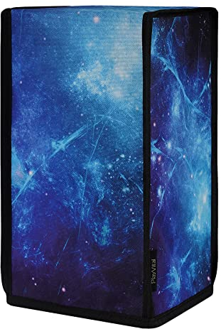 PlayVital Funda Vertical Antipolvo para Xbox Series X - Cubierta Protectora Resistente al Agua con Forro Suave y Acceso Fácil a Puertos, Accesorio Compatible con Xbox Series X Consola (Nebulosa Azul)