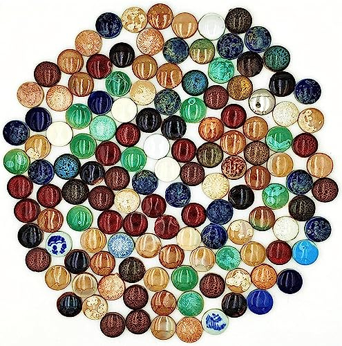 BTMIEY 500 g zufällige Keramik-Mosaikfliesen, DIY Kreative Keramik-Mosaikfliesen für DIY Bastelteller, Blumentöpfe, Vasen, Tassen, Mosaikzubehör (2 cm rund)