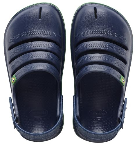 Havaianas Kids Clog Brasil, Zuecos Unisex Niños, Navy Blue, 33/34 EU