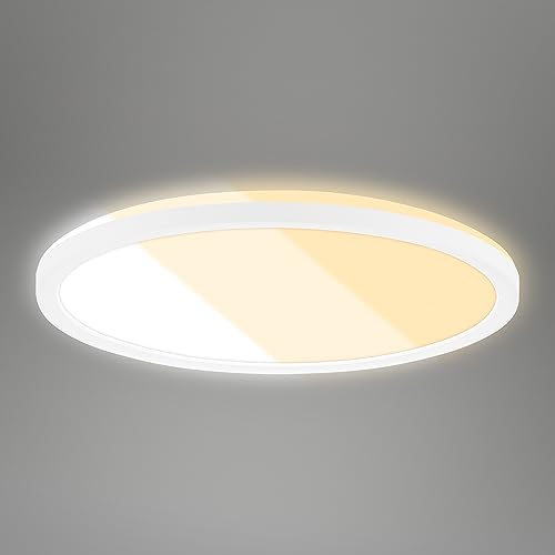 BRILONER – LED Deckenlampe für Wohnzimmer, Deckenleuchte flach, Lampe, Wohnzimmerlampe, LED Panel, Lichtfarbe einstellbar, Backlight, Weiß