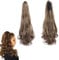 prinfantasy Hair Extensions Zopf Geflochten Pferdeschwanz Haarteil Clip Extension Klammer Extension Locken Haarteil Wellig Blond Haarteil Pferdeschwanz Lang Haarverlängerung für Frauen MW006