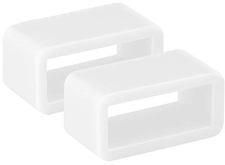 Taffstyle 2 Stück Uhren Armband Schlaufen Ersatzschlaufen Ersatz Ring Uhrenarmbänder Silikon Silikonuhr Armbanduhr Sport Uhr Farbige Sportuhr Set Weiß Damen 18mm