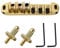 Wilkinson Locking Roller Bridge Tune O Matic Alloy 1 Set Alloy Roller Saddle Bridge Pièce de Rechange pour Guitare électrique Style 6 Cordes (Argent) (GOLD)