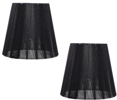 Angoily 2st Lampenschirm Aus Gaze Trommellampenschirme Moderne Lampenschirme Tonnenförmiger Lampenschirm Aus Stoff Süße Tischlampe Hängender Lampenschirm Eisen E14 Rechteck Nachttischlampe