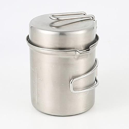 Tragbare 304 Edelstahl Outdoor Living Camping Kochgeschirr Topf Set mit Holzofen Wandern Werkzeug