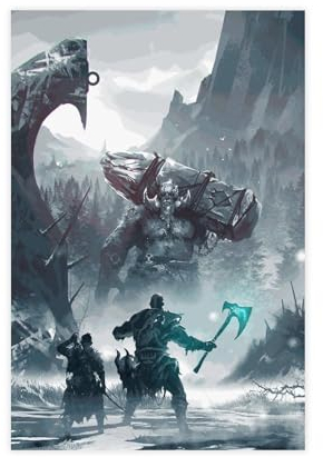 Game God of War Kratos Poster (6) Leinwand Poster Schlafzimmer Dekor Sport Landschaft Büro Zimmer Dekor Geschenk ungerahmt 30 x 45 cm