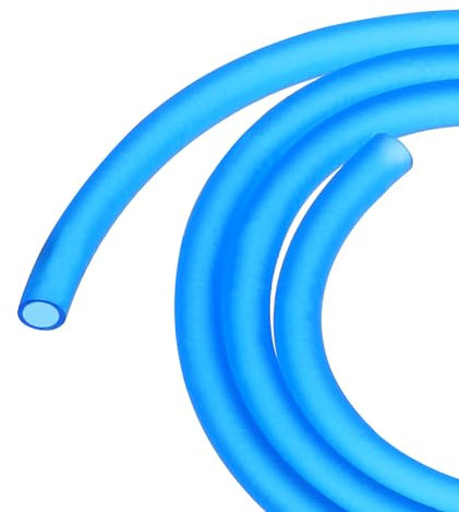 QUARKZMAN Tube PVC Tuyau de Carburant en PVC Durite Essence 5mmx8mm 1 Mètre Bleu pour Tronçonneuses, Tondeuses à Gazon, Coupe-Bordures, Souffleurs, Petits Moteurs