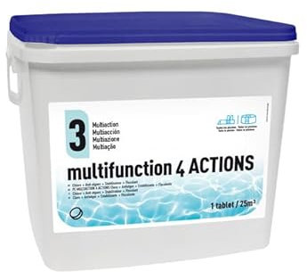 Gre 90027L – Cloro multifunción 4 Actios, 10 kg