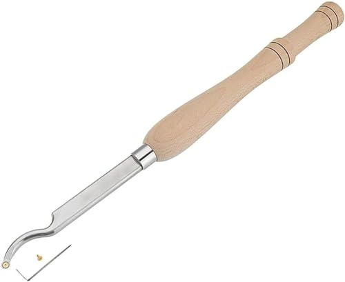 Hollower Carbide Tipped Wood Turning Tools, Lathe Chisel Tool with Round Carbide Insert Cutter, Gouge Scraper for Wood Hobbyist Or DIY Or Carpenter, Maple Hardwood Handle (Size : T2)
