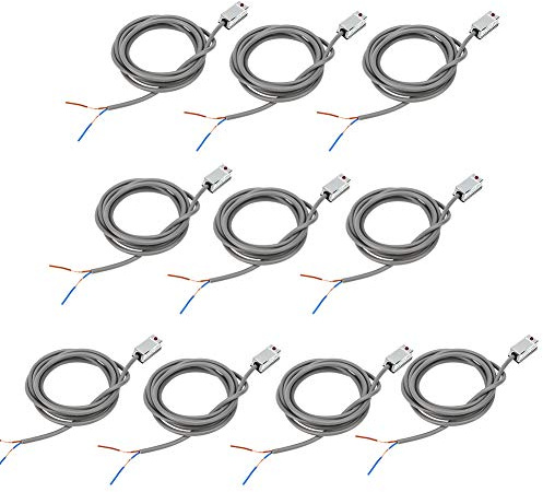 Topyond Interruttore Magnetico, Interruttore Magnetico da 10 Pezzi CS1U Cilindro Pneumatico Reed da 10 W On Off Per SI.SU.SC.JSI.MI.MA50‑63
