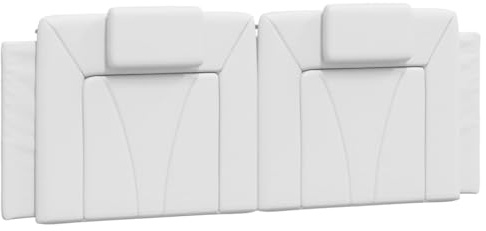 vidaXL Kopfteil-Kissen Viana Weiß 120 cm Kunstleder