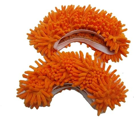 Juego de 40 topes para mopa, zapatos de mopa, zapatos de mopa para mujer, zapatos blancos para mujer, elegantes, naranja, Talla única