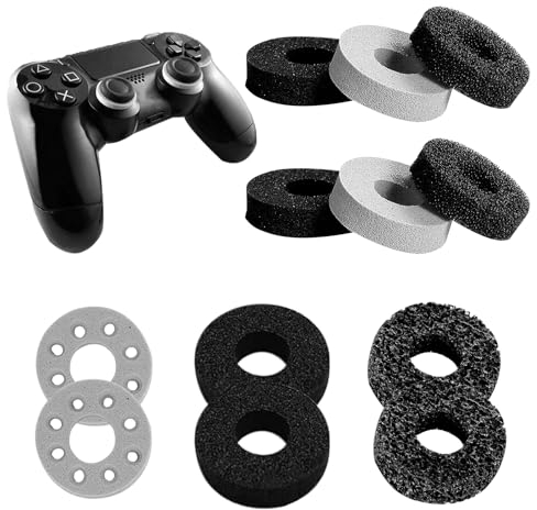 Nodcows 12 Stück Thumbstick Stoßdämpfer, Assist Ringe Kompatibel mit PS4/PS5 PRO XBOX Series X/S PSportal Controller Zubehör, Aim Controller Zielhilfe mit 6 Verschiedener Härtegrad